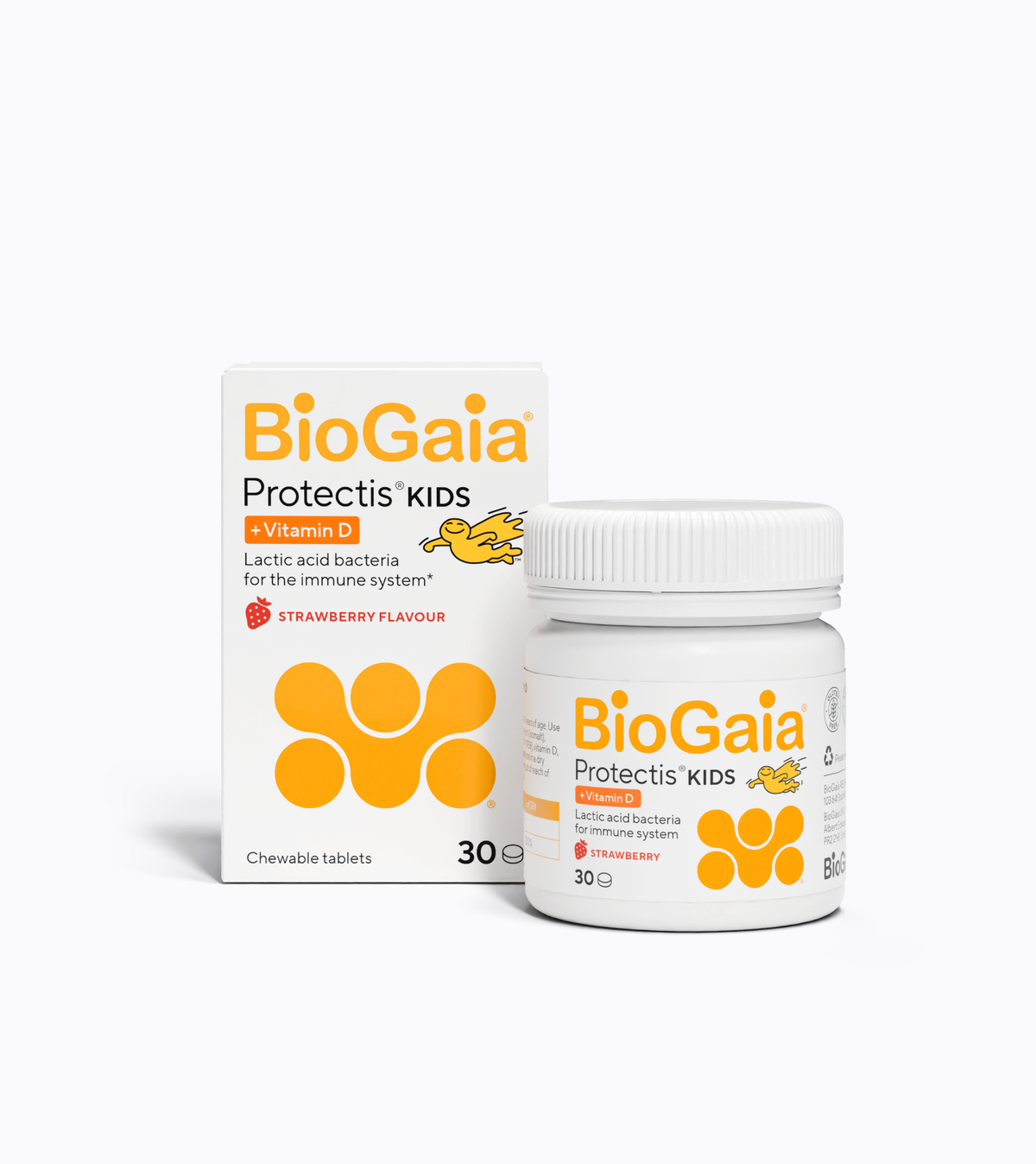 BioGaia Protectis Strawberry Kids Tablets 30s with Vitamin D