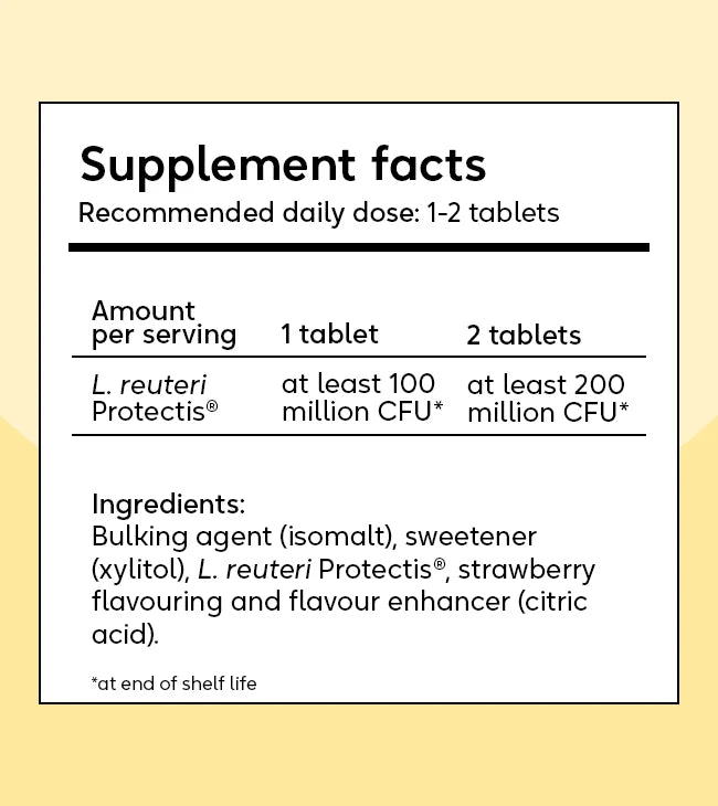 BioGaia Protectis Strawberry Kids Tablets 30s with Vitamin D
